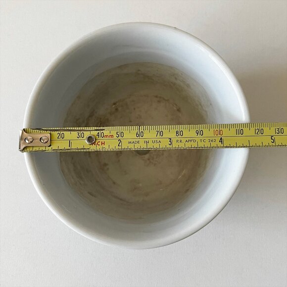 Pair Vintage Blue and White Handpainted Ceramic Planter Pot Rooster Floral - Picture 4 of 7